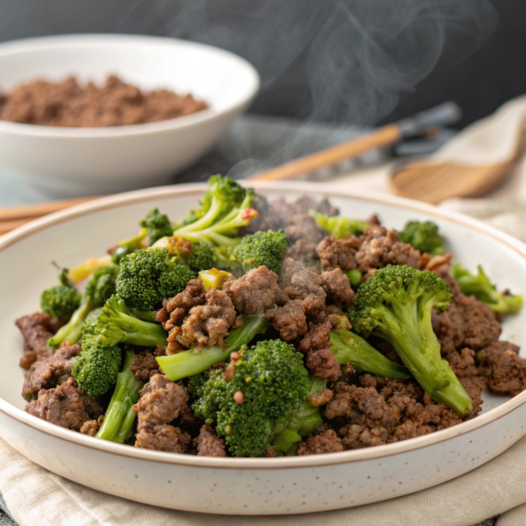 ground beef broccoli recipe​